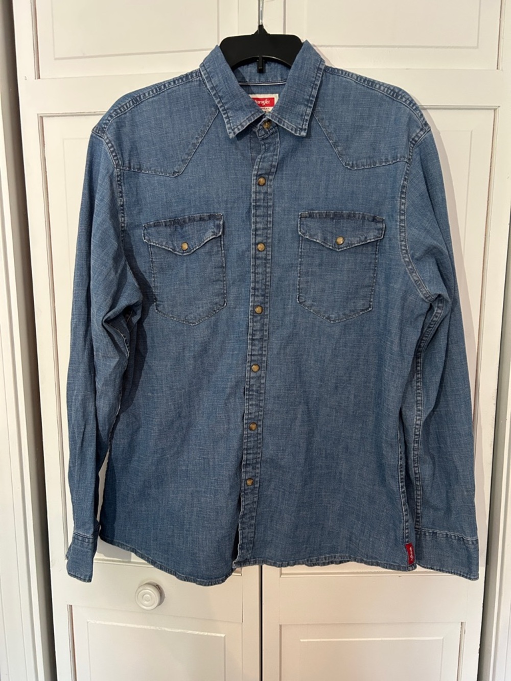 Wrangler Men's Denim Western Shirt  size large